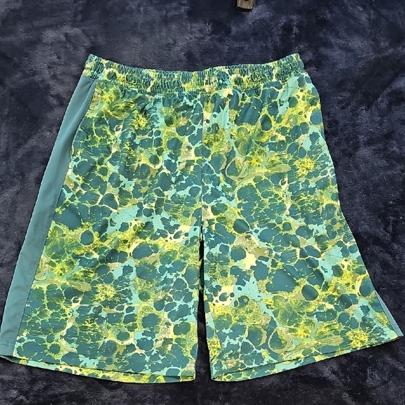 Xersion Athletic Shorts - Green and Yellow - Picture 1 of 7